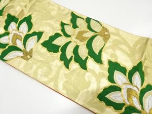 アンティーク　唐花模様刺繍袋帯（着用可）